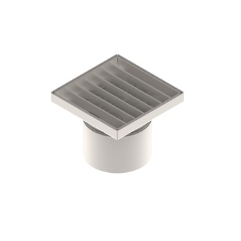 Sifon pardoseala INOX PARK 150x150 cu gratar in fanta si iesire verticala DN110 (0525.10.11.3.4-EU) Sifon pardoseala INOX PARK 150x150 cu gratar in fanta si iesire verticala DN110 (0525.10.11.3.4-EU)