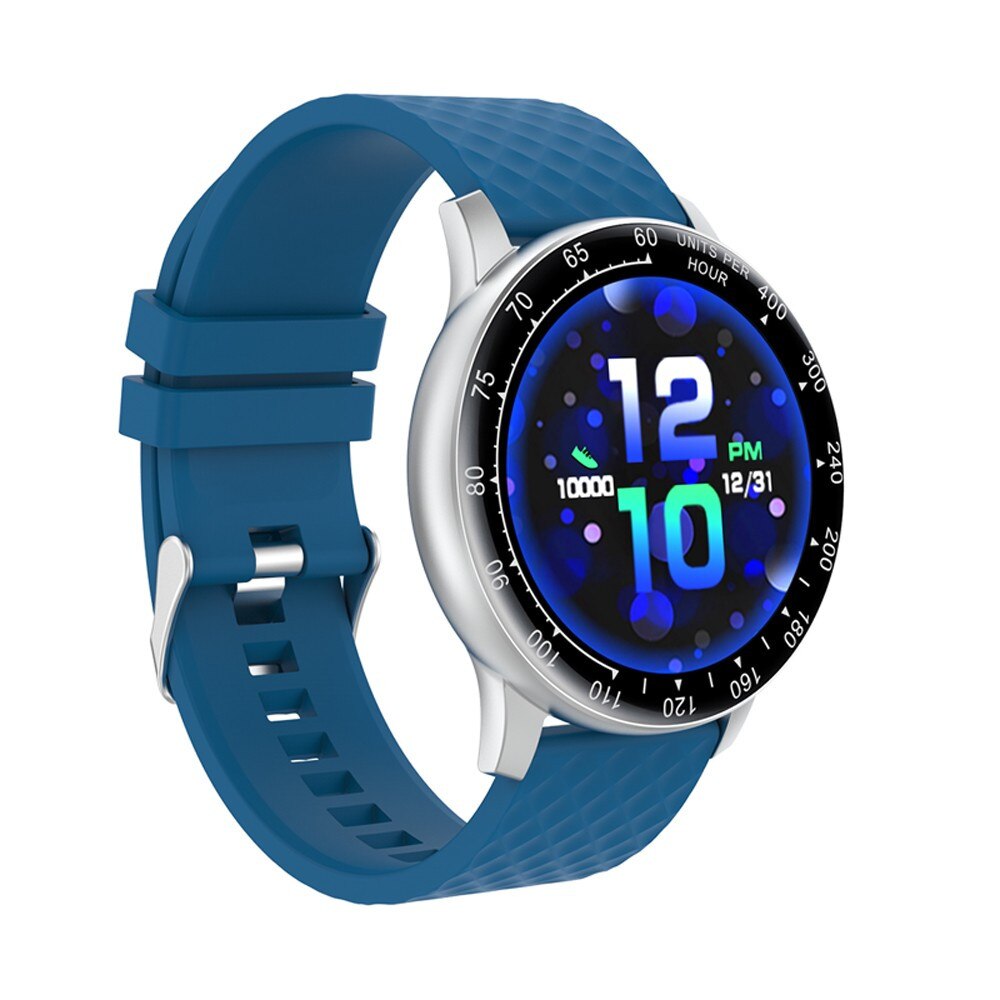 Ceas inteligent (smartwatch), Safako SWP56, curea silicon, argintiu - albastru