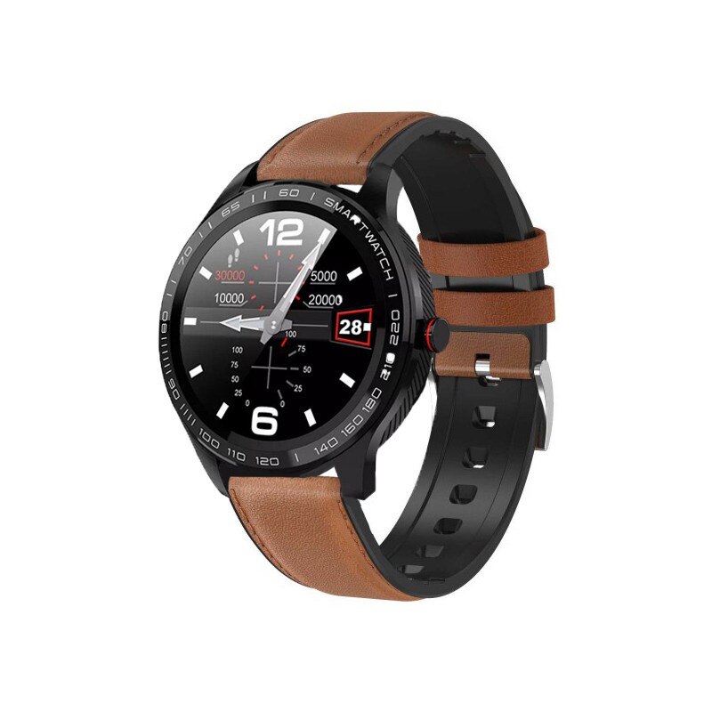 Ceas inteligent (smartwatch), Safako SWP51, curea silicon, negru - maro