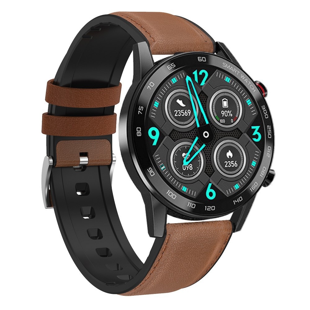 Ceas inteligent (smartwatch), Safako SWP95 BT, curea silicon, negru - maro