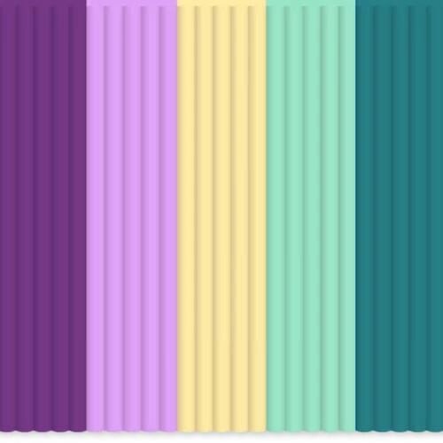 Set filamente multicolore pentru creion 3Doodler Create - PLA, pachet Provence Palette