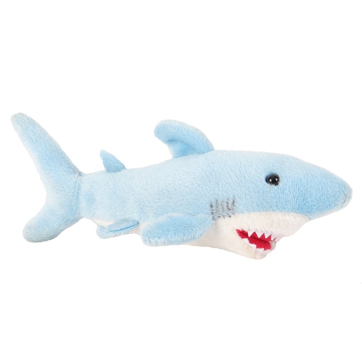 Плюшена играчка Beppe Акула, 13 cm, Син