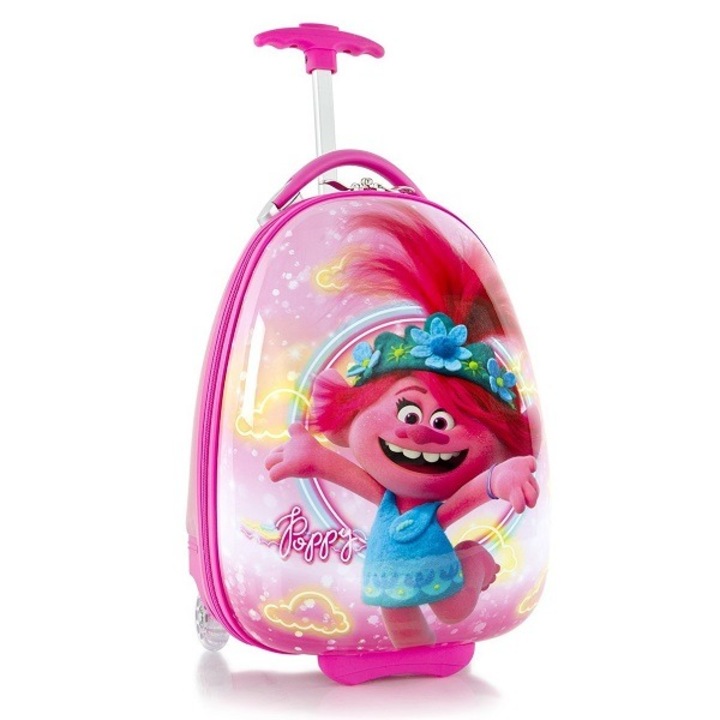 Trollok 2 kerekű ABS bőrönd - Pipacs