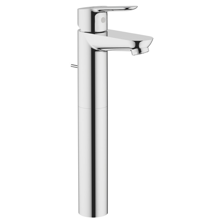 Grohe BauEdge csaptelep, mosdóhoz, magas kifolyó, XL méretű, sárgaréz, kerámia szerkezet, króm