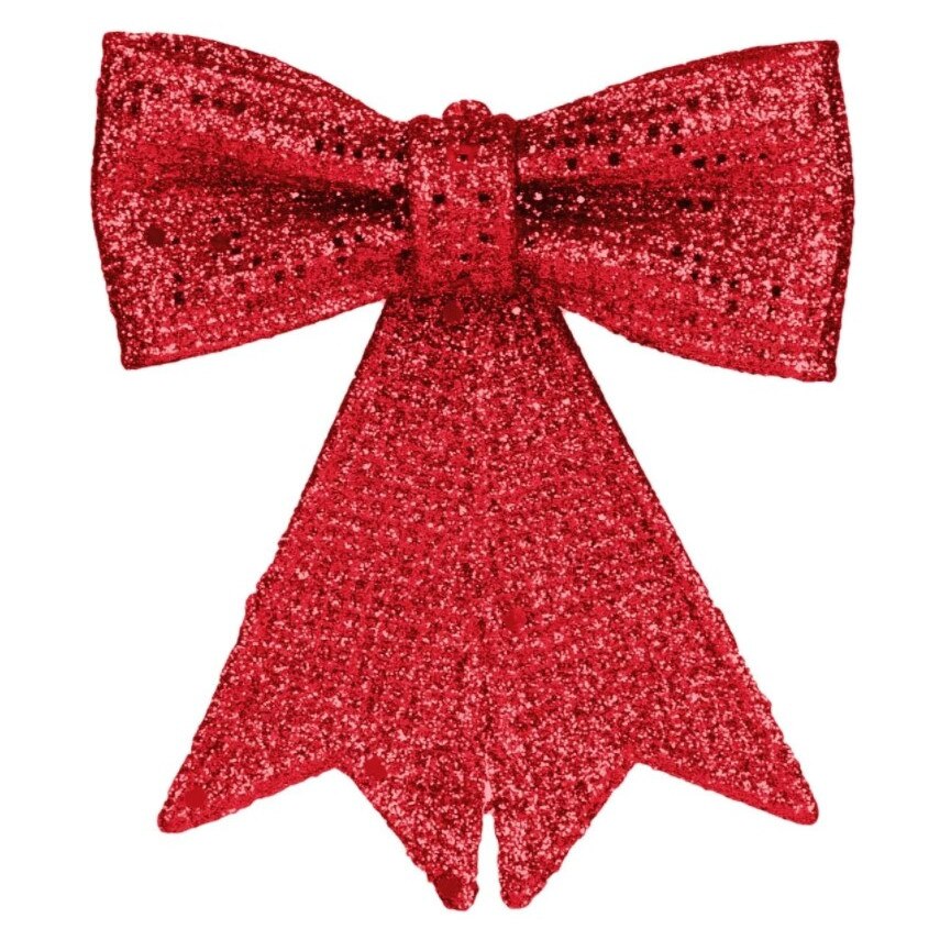 Fundita pentru brad, Zola®, rosie cu Glitter, 9 cm
