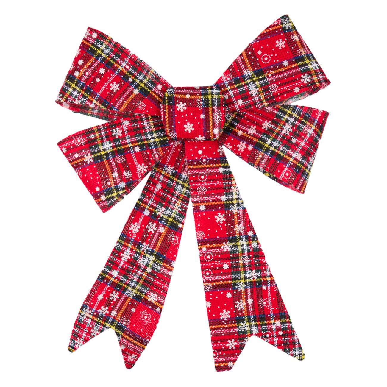 Fundita pentru brad, Zola®, rosie in carouri, 22 cm