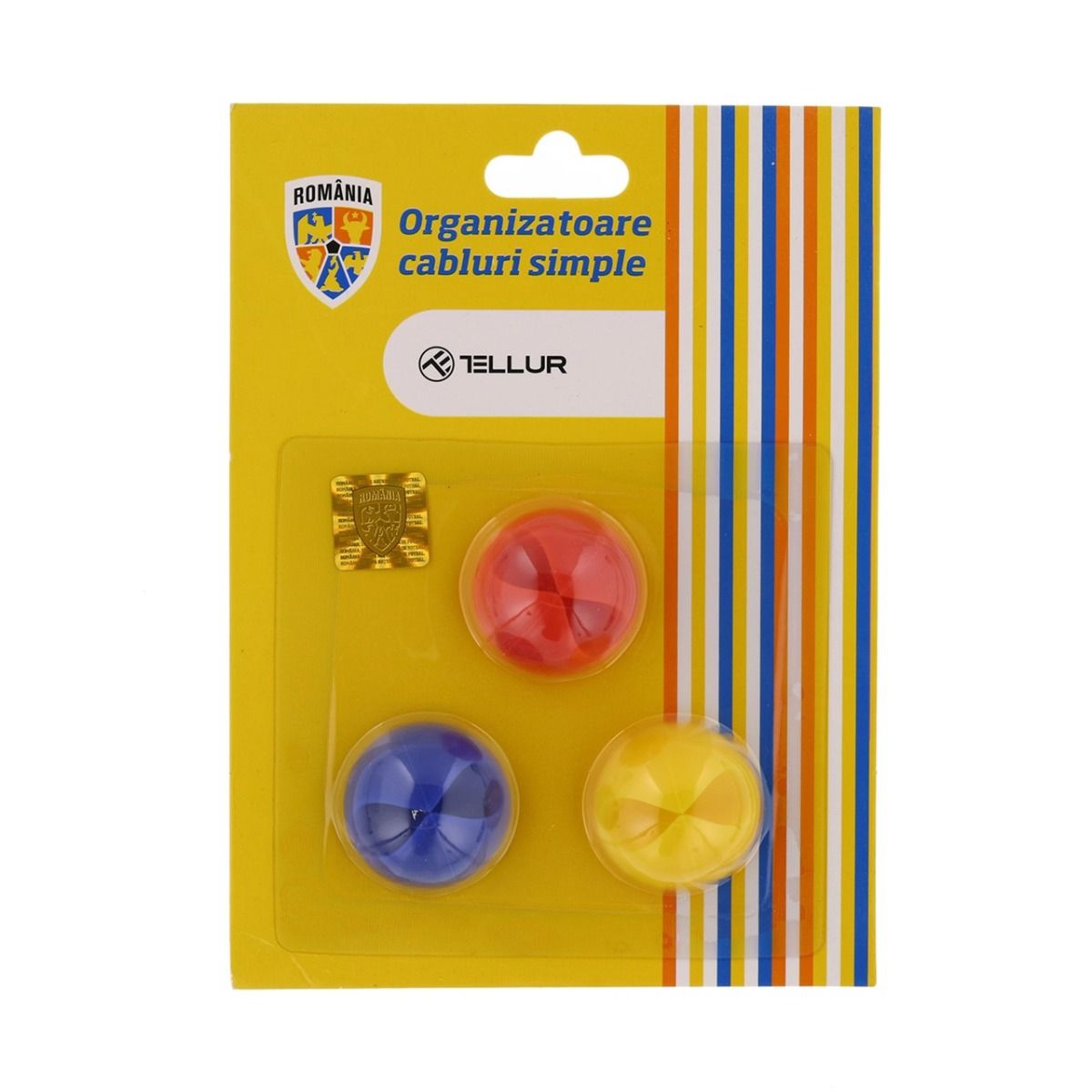 Set organizator cabluri FRF Tellur, Simplu, Silicon 3 bucati
