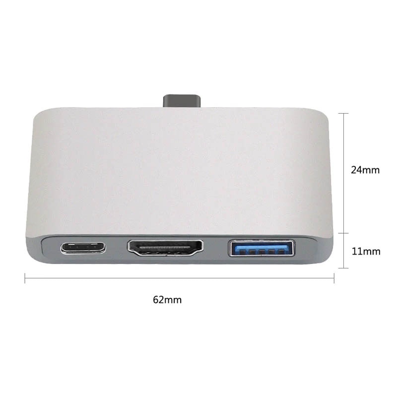Hub USB C, adaptor HDMI USB C, USB 3.0, port USB C si HDMI - eMAG.ro