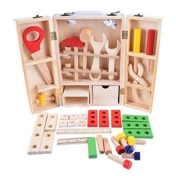 Set trusa si accesorii din lemn, Zola®, 4 in 1 Set trusa si accesorii din lemn, Zola®, 4 in 1