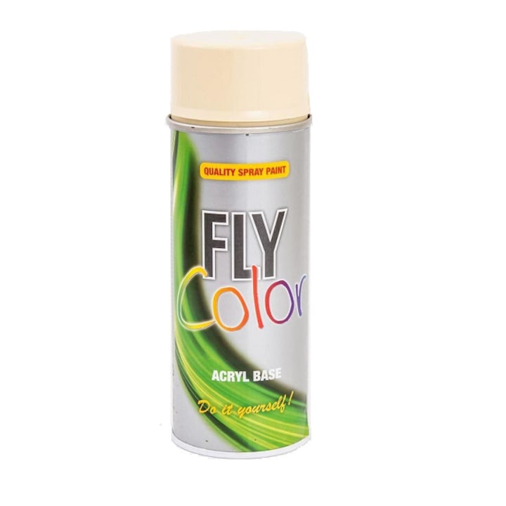 Vopsea spray decorativa Fly Color, alb fildes, RAL 1014, 400ml
