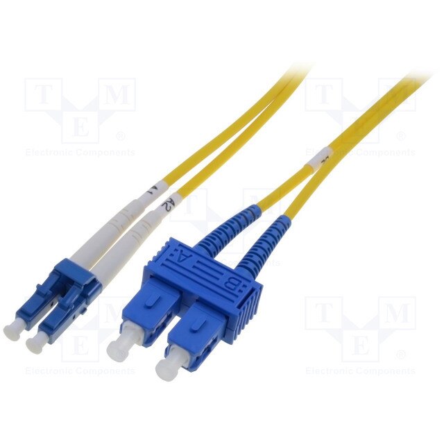 Patch Cord fibra optica, duplex LC-SC SM OS2 09/125 1 M DK-2932-01
