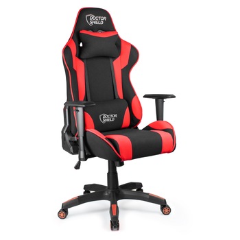 Scaun Gaming Profesional Dr.Shield Air Force, King Size, Cadru Otel, Material Textil - Negru/ Rosu Scaun Gaming Profesional Dr.Shield Air Force, King Size, Cadru Otel, Material Textil - Negru/ Rosu