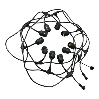 Cablu ghirlanda luminoasa Carnaval-2, lungime 10m, fasunguri E27, interconectabila, IP44, maxim 1500W Cablu ghirlanda luminoasa Carnaval-2, lungime 10m, fasunguri E27, interconectabila, IP44, maxim 1500W