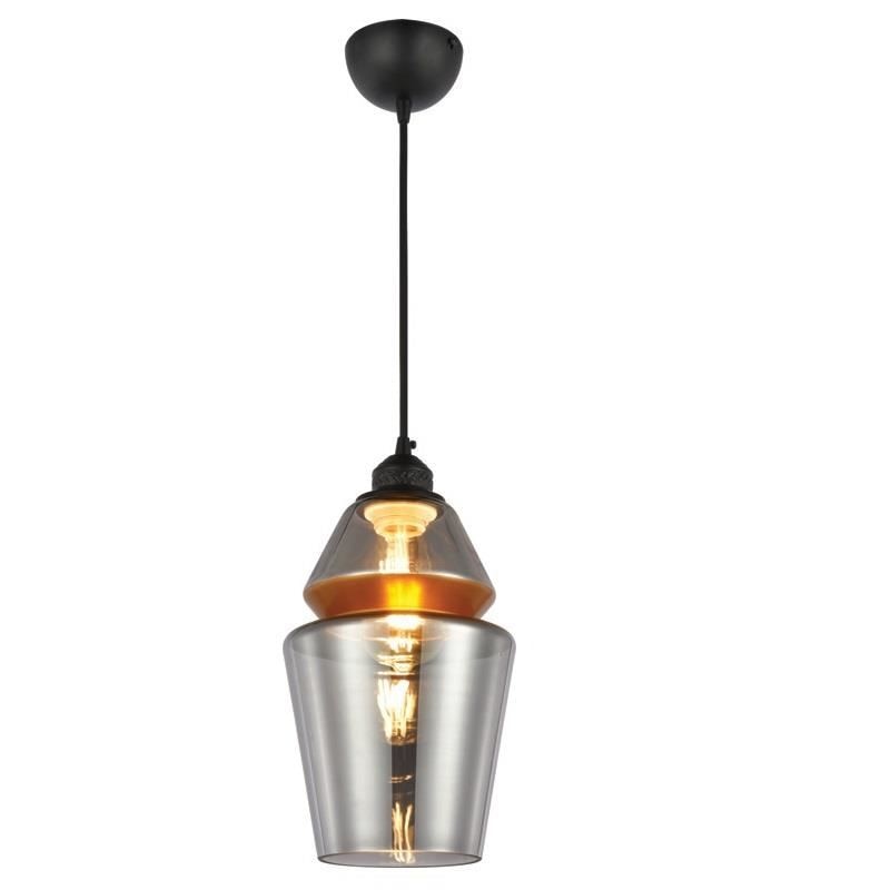 Pendul Spark-2 Amber Titanium-Copper, maxim 60 W, sticla, IP20, E27