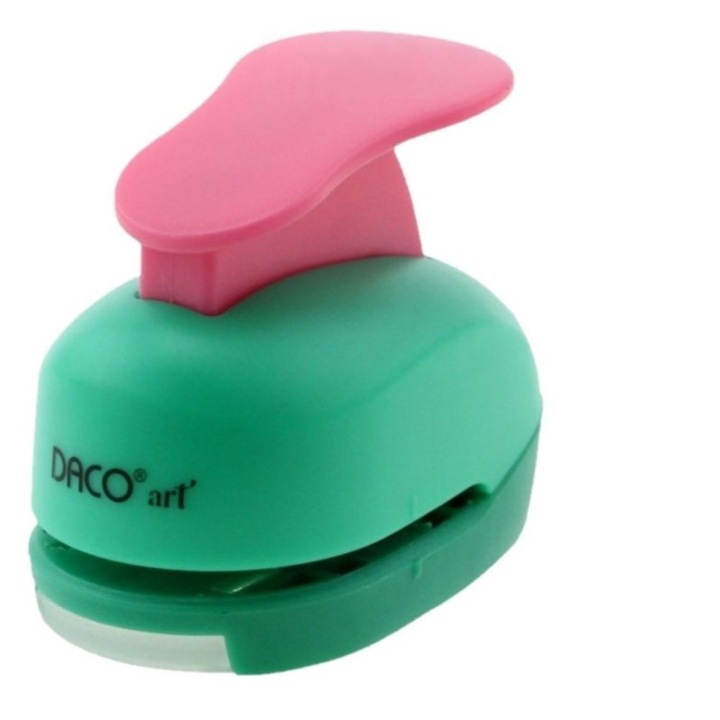 Perforator DACO Hobby, Model Frunza, Plastic/Metal, Multicolor, Diametru 2.5 cm