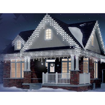 Instalatie luminoasa de craciun 300 leduri, 13 m, exterior/interior, tip perdea de turturi alb rece Instalatie luminoasa de craciun 300 leduri, 13 m, exterior/interior, tip perdea de turturi alb rece