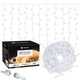 Instalatie luminoasa de craciun 300 leduri, 13 m, exterior/interior, tip perdea de turturi alb rece