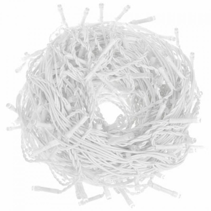 Instalatie luminoasa de craciun 300 leduri, 13 m, exterior/interior, tip perdea de turturi alb rece