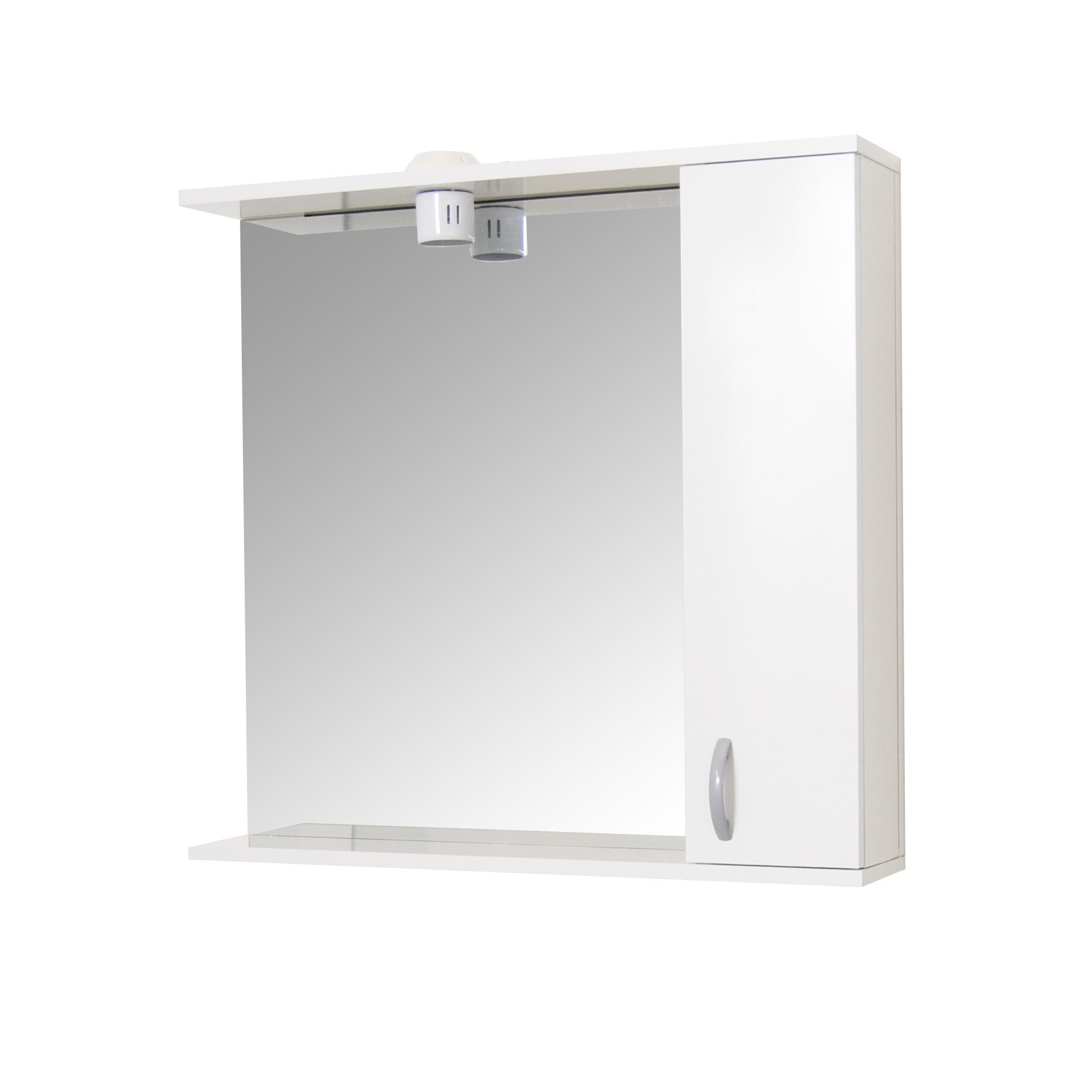 Oglinda profi cu dulap 75cm , Badenmob , Alb