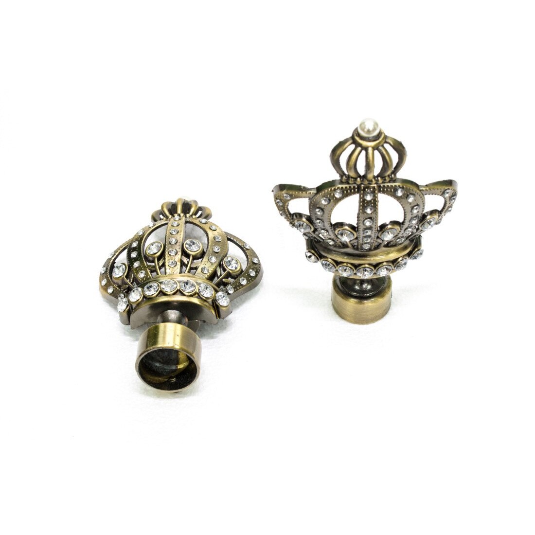 Capat galerie Infinity coroana diamant aurie set - 2 bucati