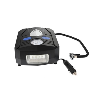 Set compresor auto cu manometru mecanic si lanterna, 12V (bricheta), 100 PSI, cu unelte ZEBRA - 68198 Set compresor auto cu manometru mecanic si lanterna, 12V (bricheta), 100 PSI, cu unelte ZEBRA - 68198