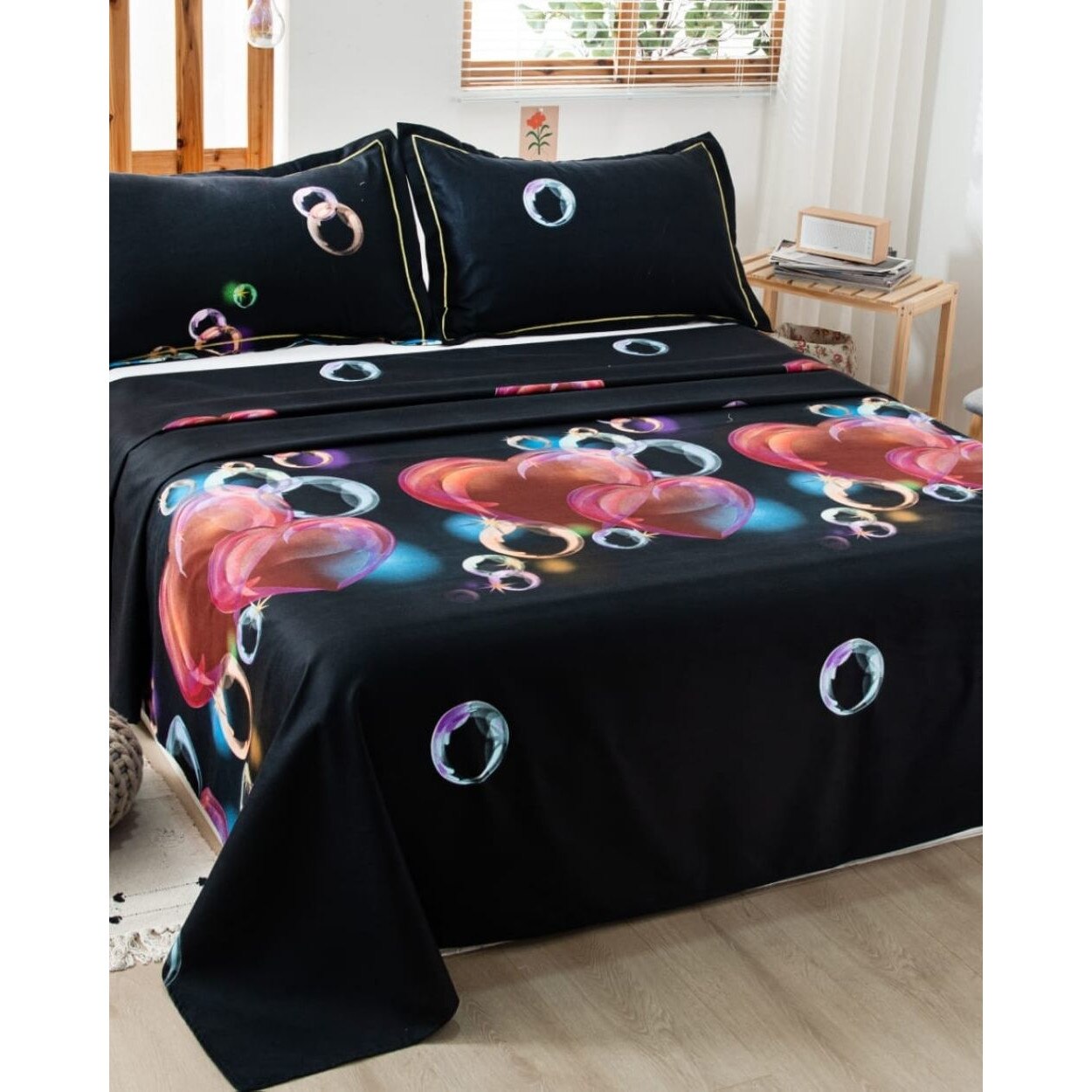 Cearceaf de Pat + 2 Fete de Perna pentru Pat Dublu, Finet, CPF-14