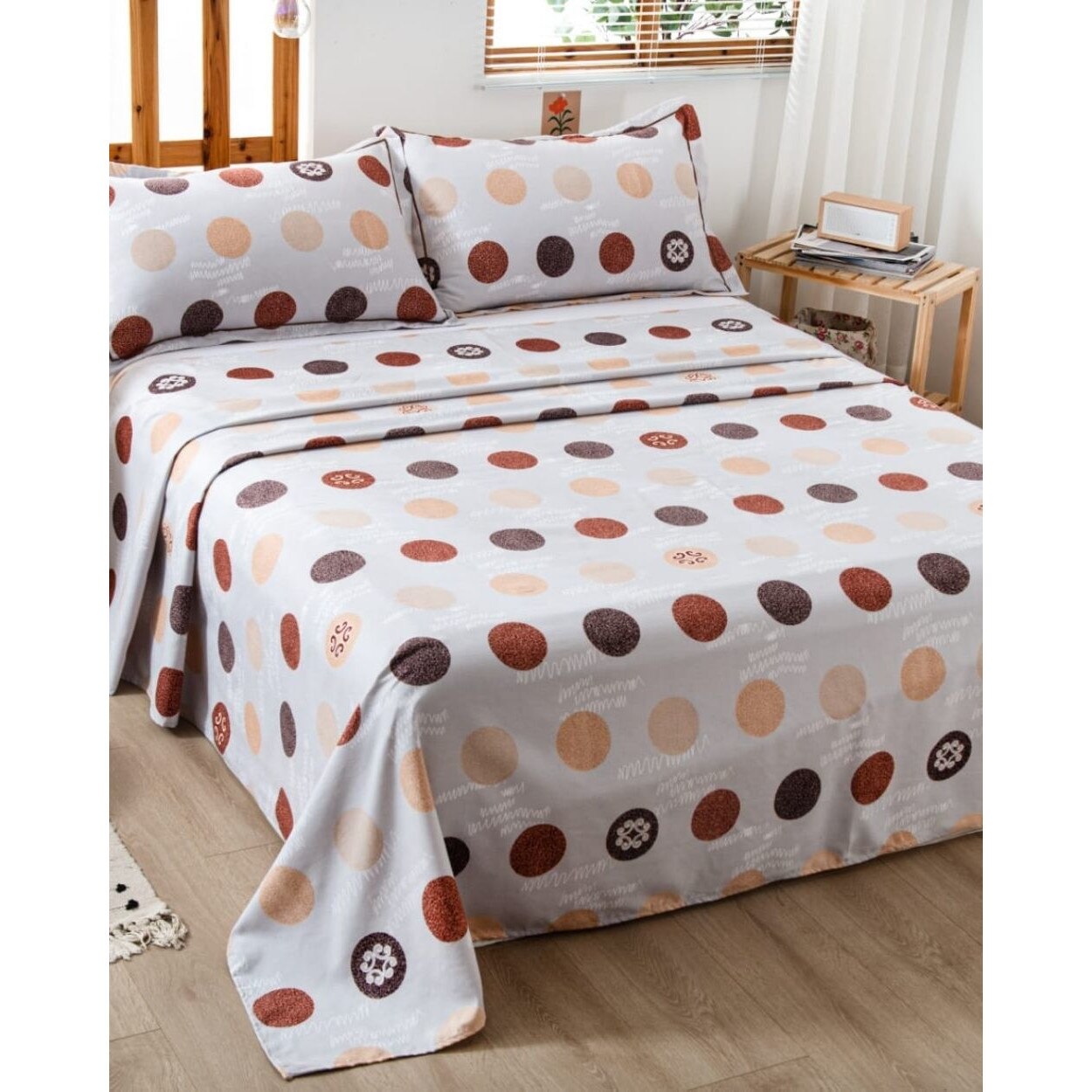 Cearceaf de Pat + 2 Fete de Perna pentru Pat Dublu, Finet, CPF-12