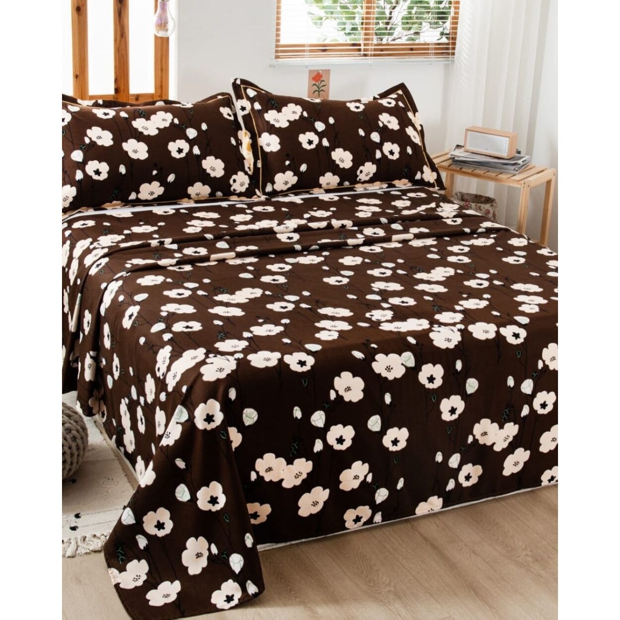 Cearceaf de Pat + 2 Fete de Perna pentru Pat Dublu, Finet, CPF-15