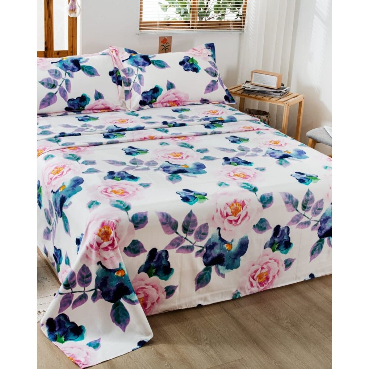 Cearceaf de Pat + 2 Fete de Perna pentru Pat Dublu, Finet, CPF-16