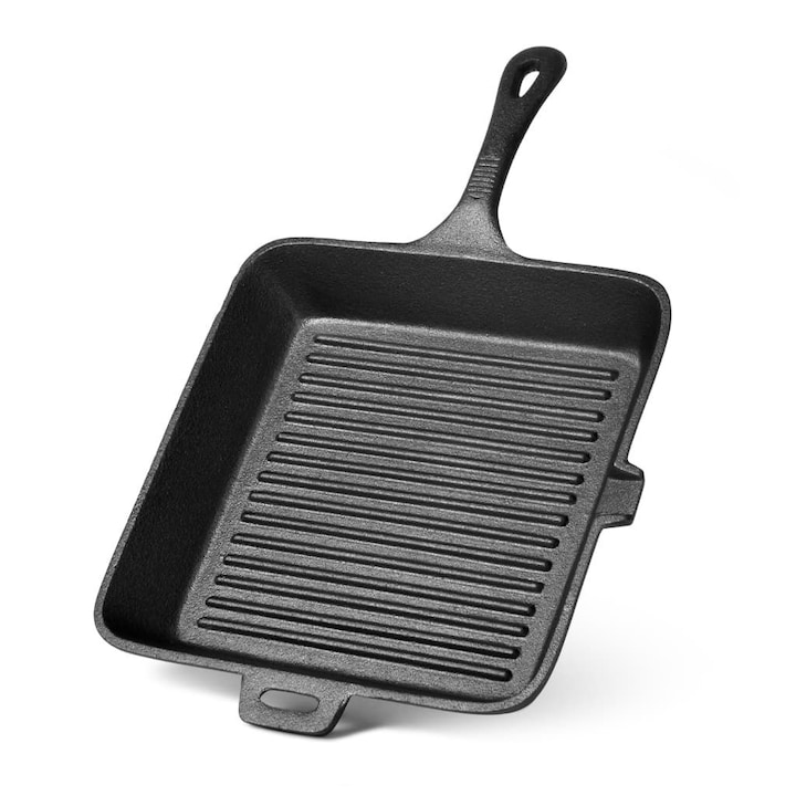 Fissman grill serpenyő, 26 x 4.5 cm, fekete, öntöttvas