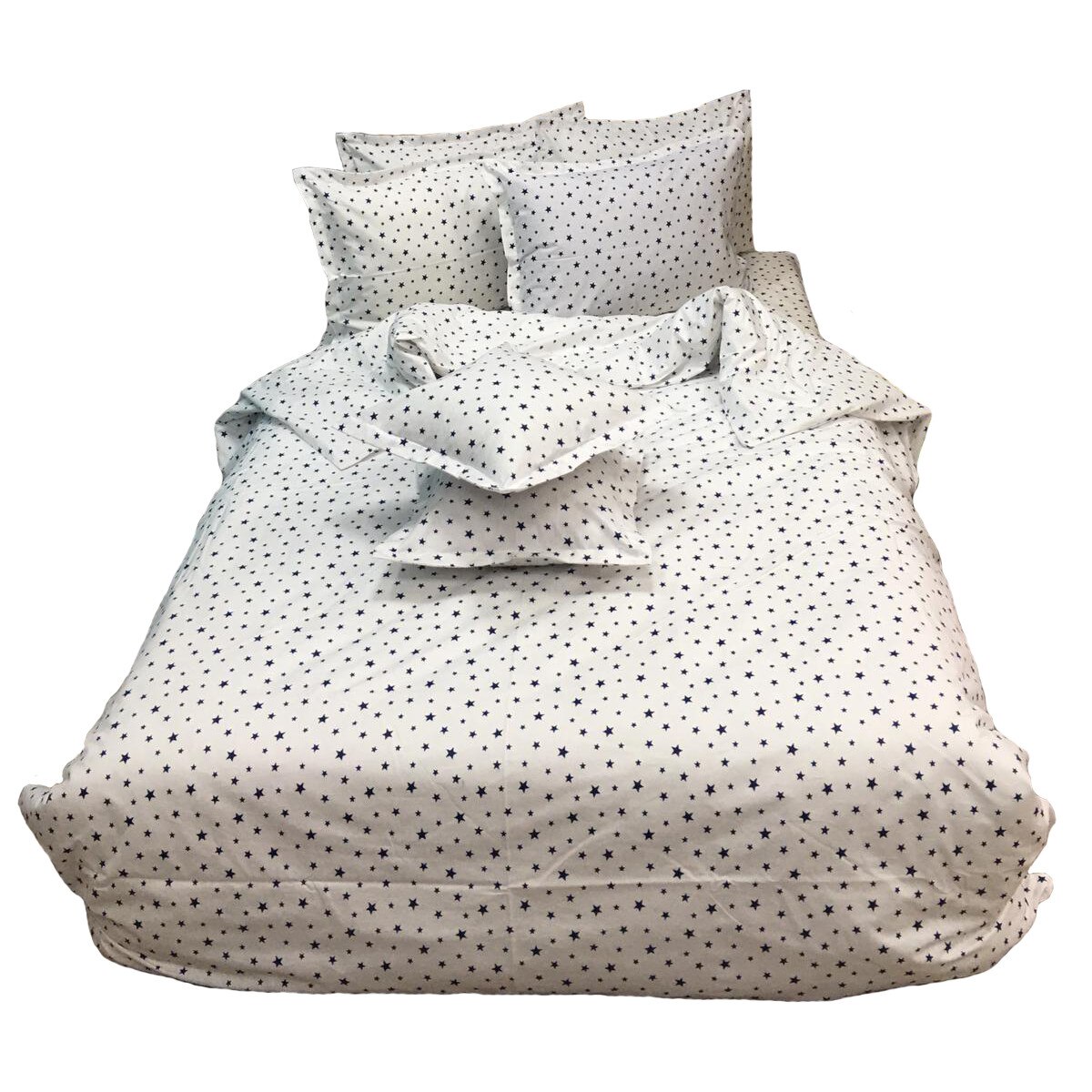 Set lenjerie cu elastic, 8 piese bumbac ranforce, pentru saltea de 1,80m, by Liz Line - L8RE13180