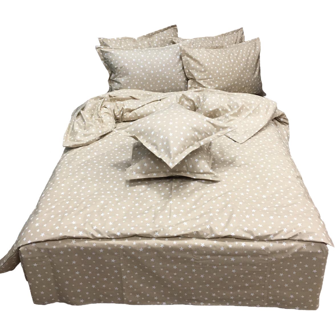 Set lenjerie cu elastic, 8 piese bumbac ranforce, pentru saltea de 1,60m, by Liz Line - L8RE18160