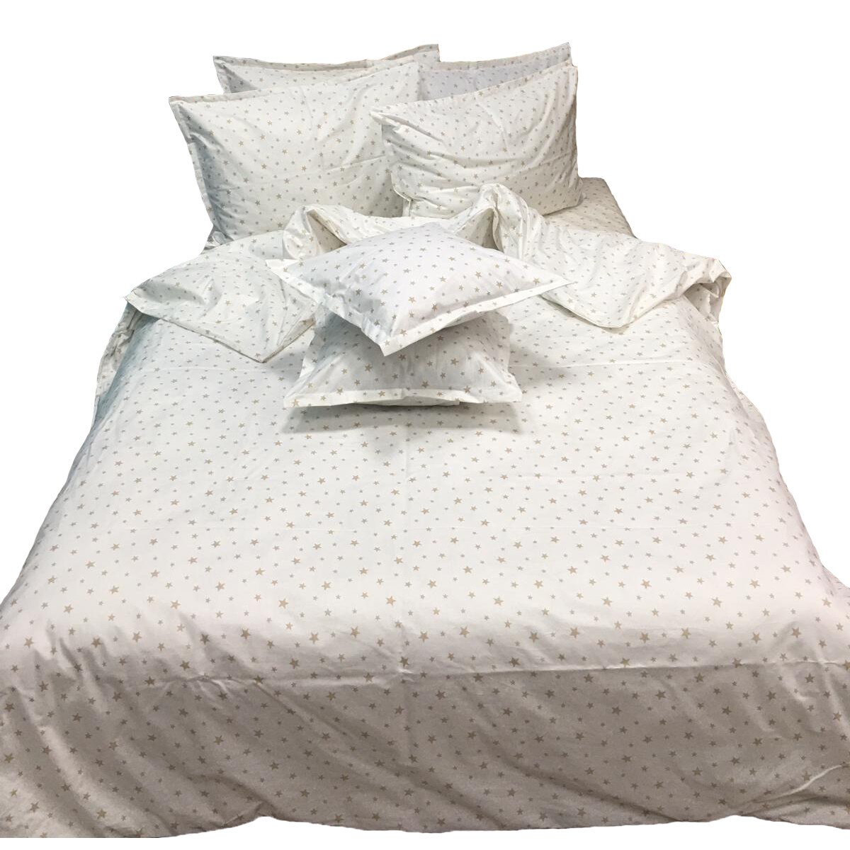 Set lenjerie cu elastic, 8 piese bumbac ranforce, pentru saltea de 1,40m, by Liz Line - L8RE20140