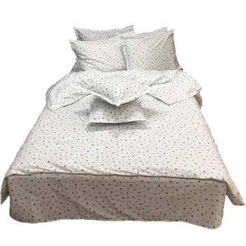 Set lenjerie dubla, king size 8 piese din bumbac ranforce 100% by Liz Line - L8R16140 Set lenjerie dubla, king size 8 piese din bumbac ranforce 100% by Liz Line - L8R16140