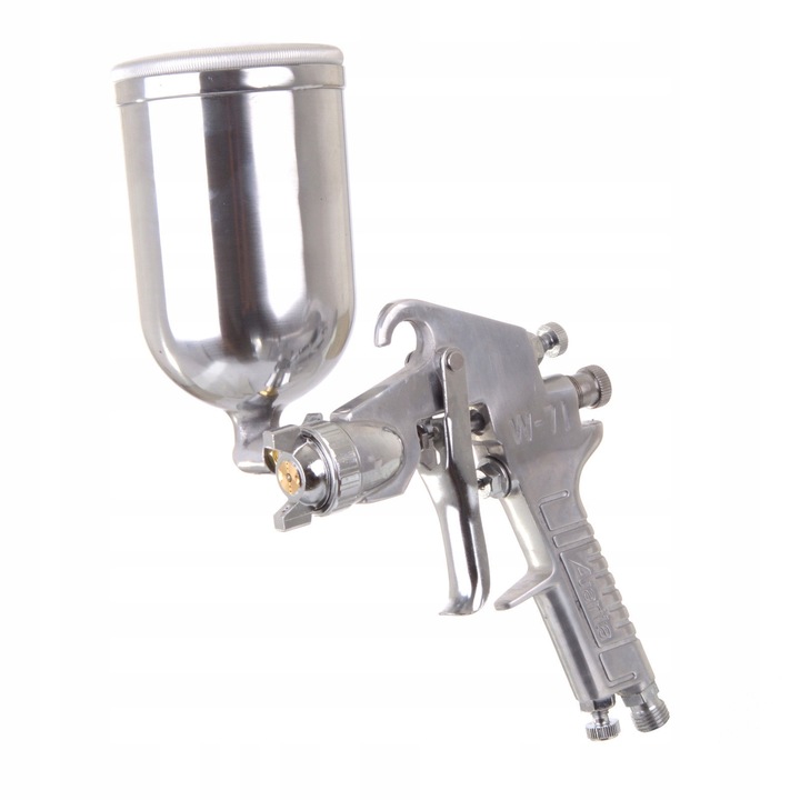 Пистолет за боядисване със сгъстен въздух, резервоарът е разположен нагоре, W-71G 1,3 mm GOLD