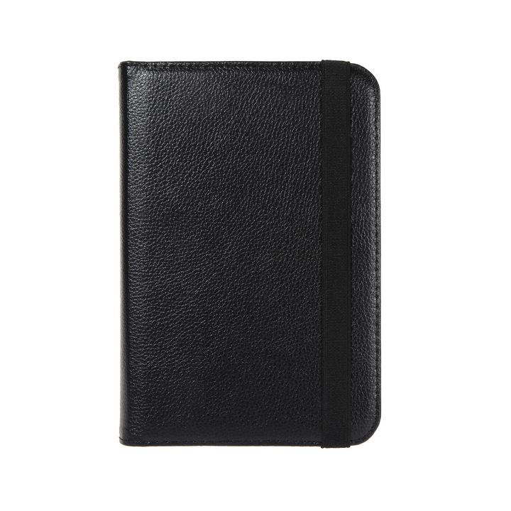 Husa de protectie 360° pentru tableta Universala, 7’’, Piele ecologica, Negru
