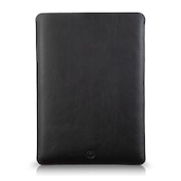 Husa laptop, MacBook 13 inch, UNIKA, piele PU cu lana din fibre naturale, negru