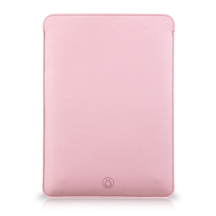 Husa laptop MacBook PRO 15 inch, UNIKA, piele PU cu lana din fibre naturale, roz