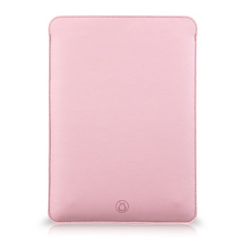 Husa laptop, MacBook PRO 13 inch, UNIKA, piele PU cu lana din fibre naturale, roz