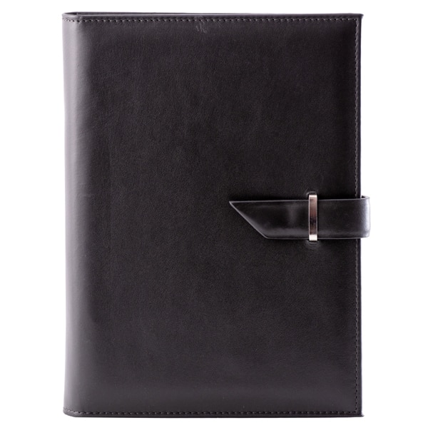 Agenda piele naturala, datata 2021, Alaska, cu interior detasabil, lucrata manual, UNIKA, negru