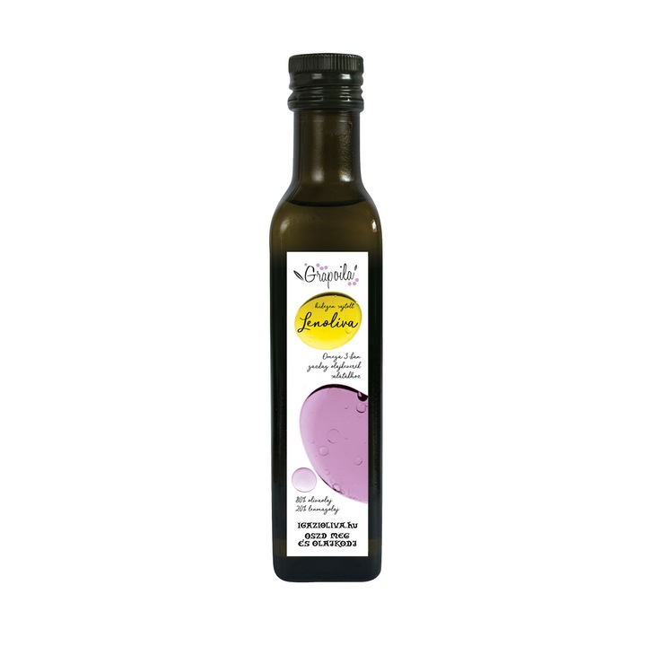 Grapoila hidegen sajtolt len & olíva olajkeverék 250 ml
