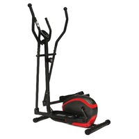 Bicicleta eliptica TECHFIT E350, Sistem inertie volanta 7.5 Kg, Greutate utilizator 110 Kg, Computer cu afisaj LED, Negru - Rosu