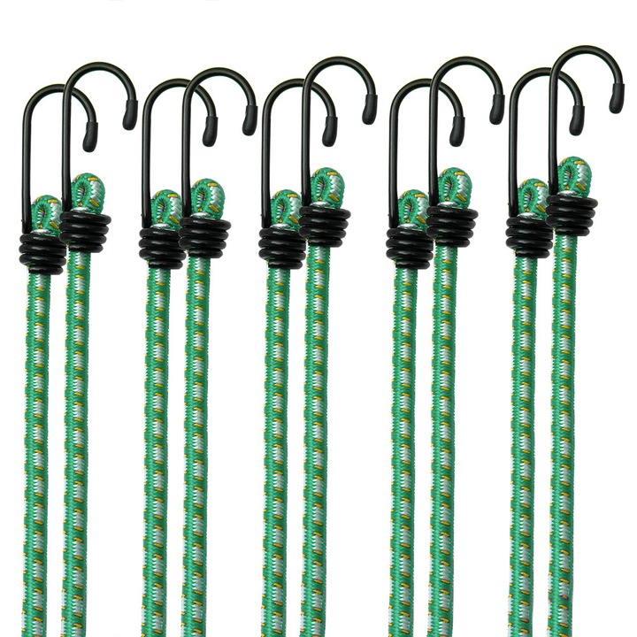 Deuba rugalmas kötél rögzítéshez / megkötéshez / rögzítéshez, 10 db, 61 cm x 8 mm
