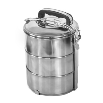 Cutie caserola RAKI termos transport alimente set 3 piese inox 14cm Cutie caserola RAKI termos transport alimente set 3 piese inox 14cm