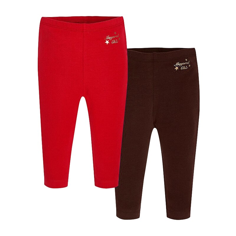 Set, Mayoral, colanti, bebe fetita, rosu/maro, Rosu/Maro