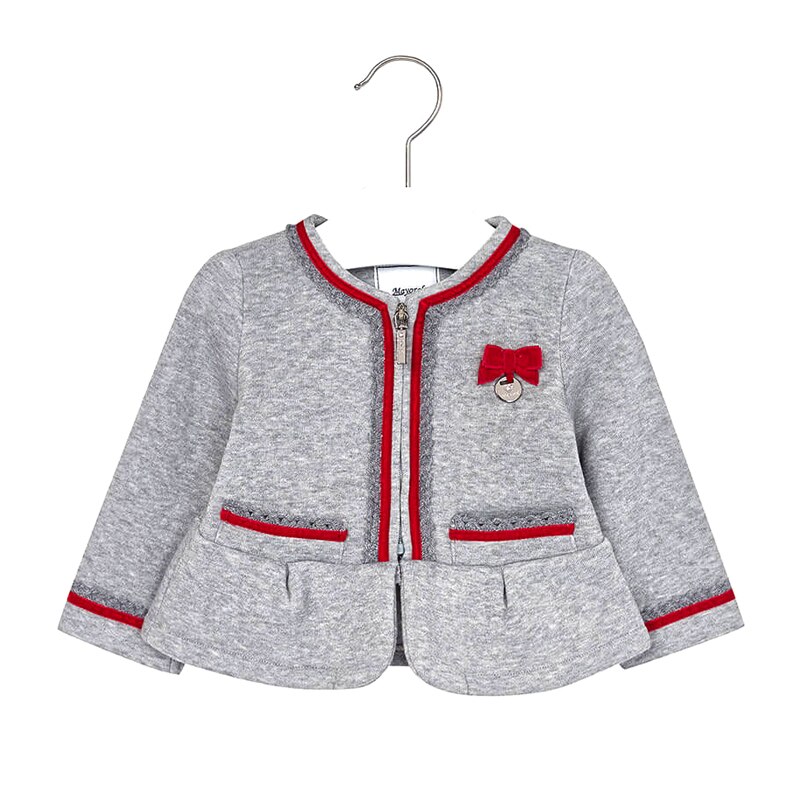 Jacheta, Mayoral, bebe fetita, gri/rosu, 12 luni