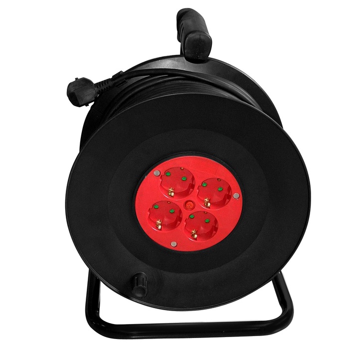 Макара Samus, 4 изхода, 50 M, 3680 W, Черен