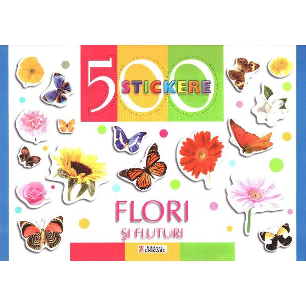 500 Stickere - Flori si fluturi