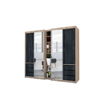 Dressing Genarom Book, Stejar Sonoma / Decor 8509, 230 x 207 x 65 cm Dressing Genarom Book, Stejar Sonoma / Decor 8509, 230 x 207 x 65 cm