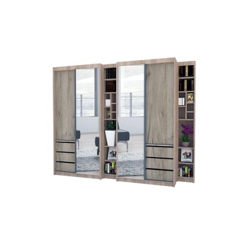 Dressing Genarom Book Large, Stejar Sonoma / Decor K002, 260 x 207 x 65 cm Dressing Genarom Book Large, Stejar Sonoma / Decor K002, 260 x 207 x 65 cm